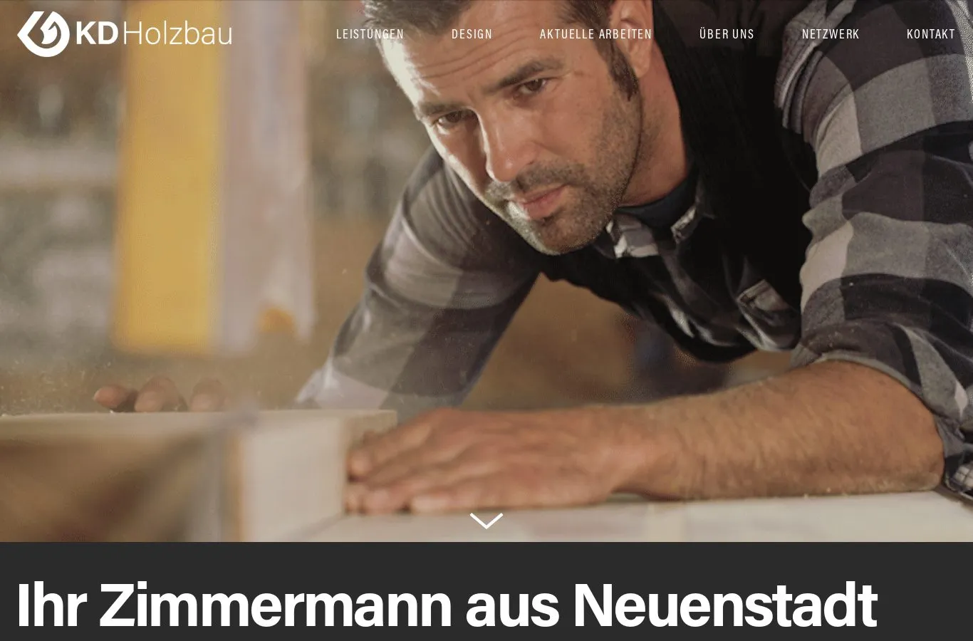 Website von KD Holzbau