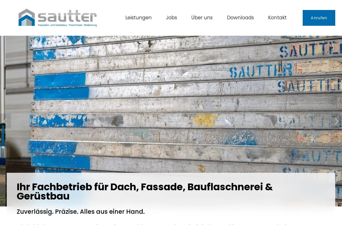 Website der Sautter GmbH